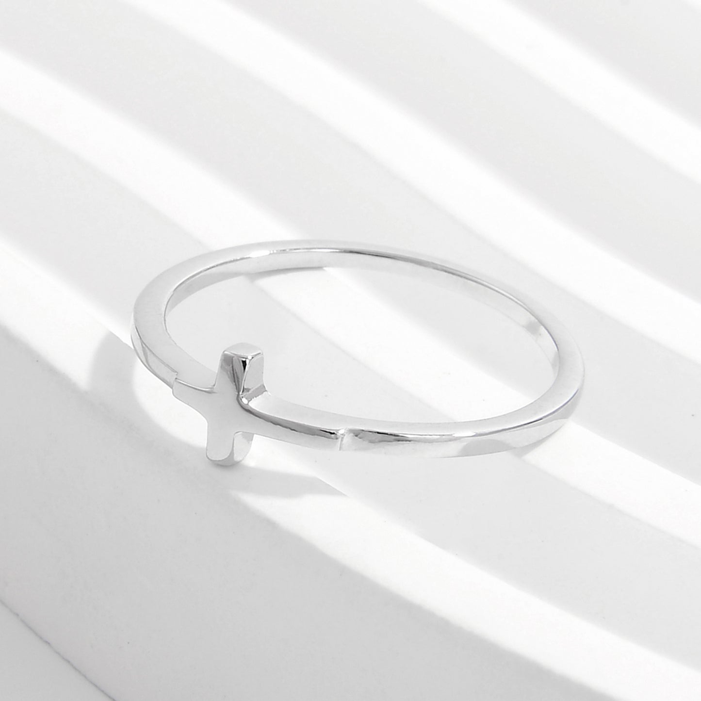 925 Sterling Silver Cross Ring