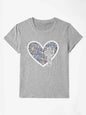 Faith Heart Round Neck Short Sleeve T-Shirt