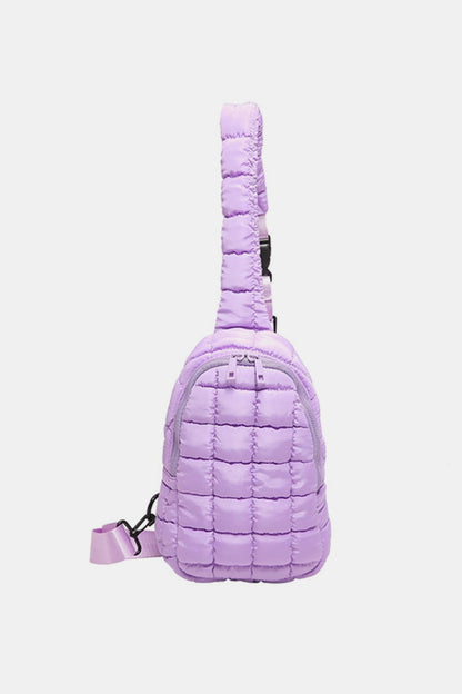 Quilted Nylon Crossbody  Bag