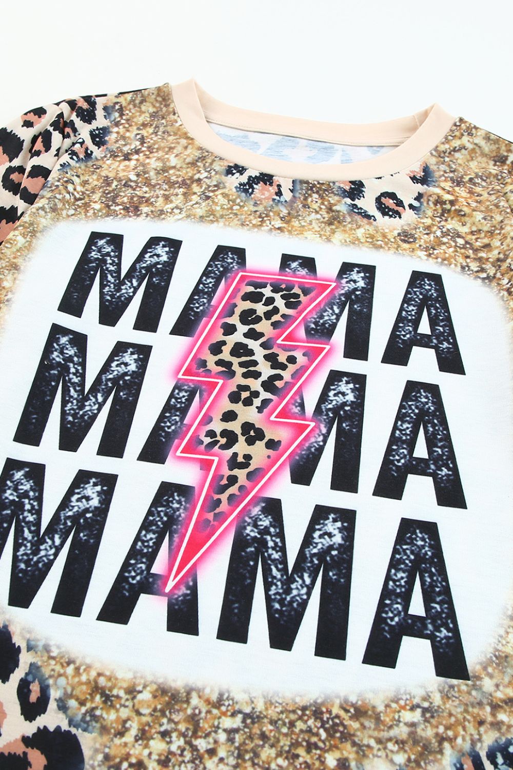 MAMA Graphic Leopard Short Sleeve T-Shirt